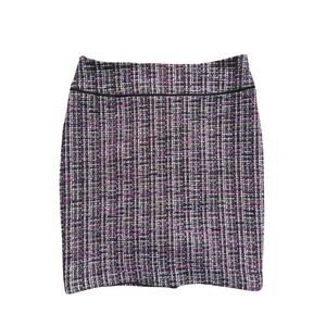 Vintage 90s Rachelle Tweed Wool Silk Mini Skirt Size 6 Pink Academia Y2K Preppy